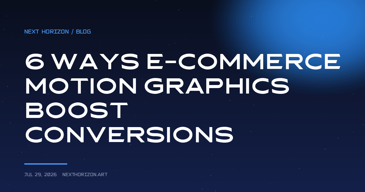 6 Ways E-Commerce Motion Graphics Boost Conversions
