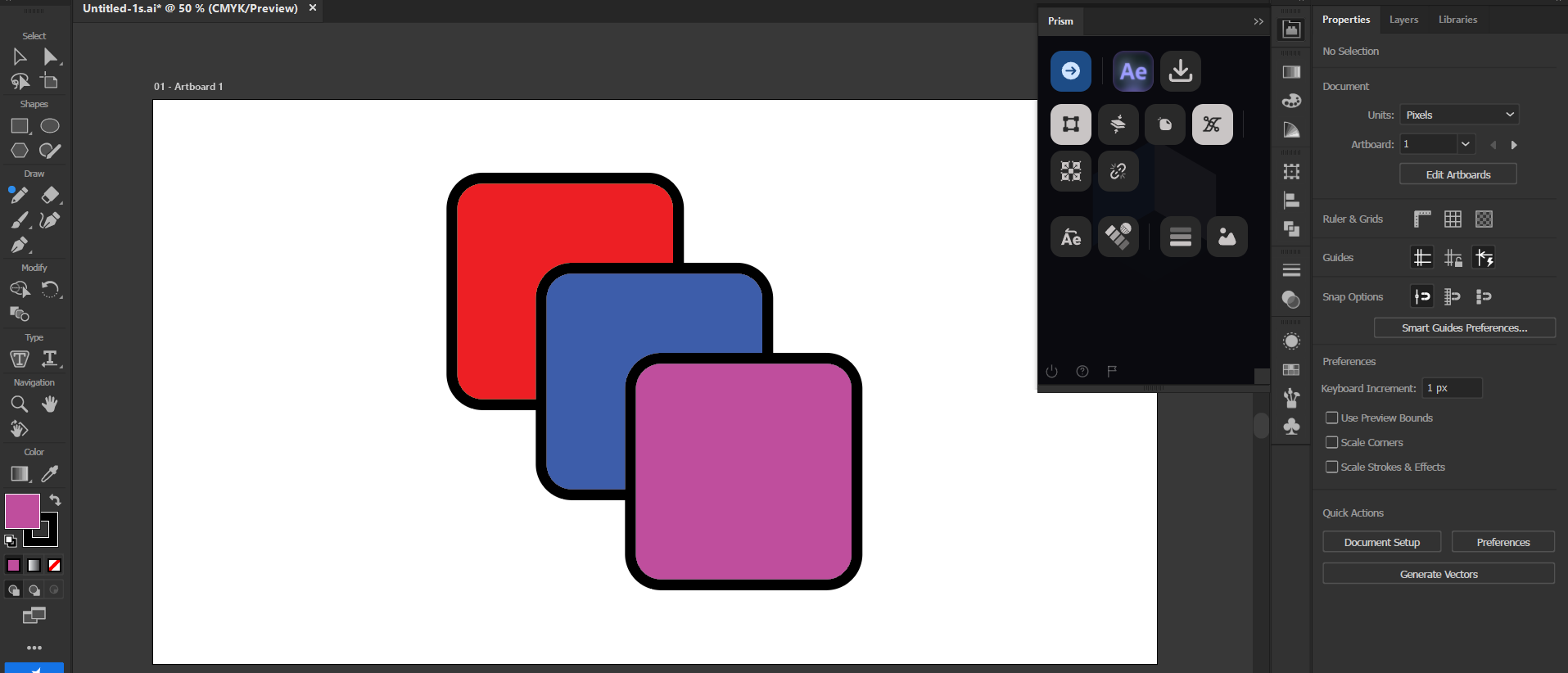 In Illustrator. A whole icon as one animatable layer