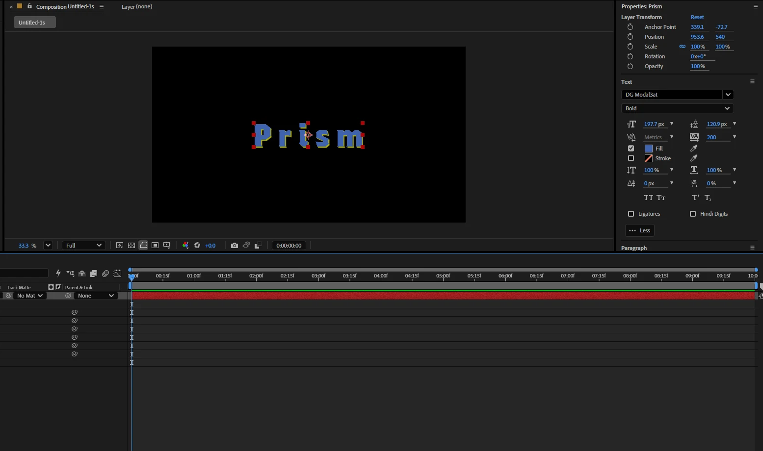 What arrived in After Effects. Letter spacing survives the trip